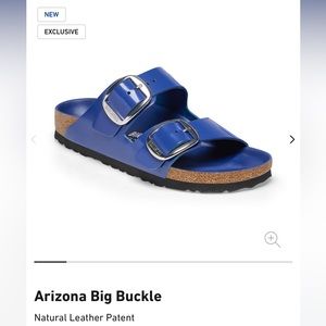 Birkenstock Arizona Big Buckle in High Shine Cobalt
Worn once!